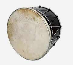 KDB-50HP ASMA DAVUL KONTRAPLAK 50 CM HAYVAN DERİ İPLİ BONCUKLU