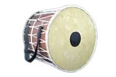 AHŞAP KASNAK İP GERGİLİ HAYVAN DERİ PROFESYONEL ASMA DAVUL 50X38 CM